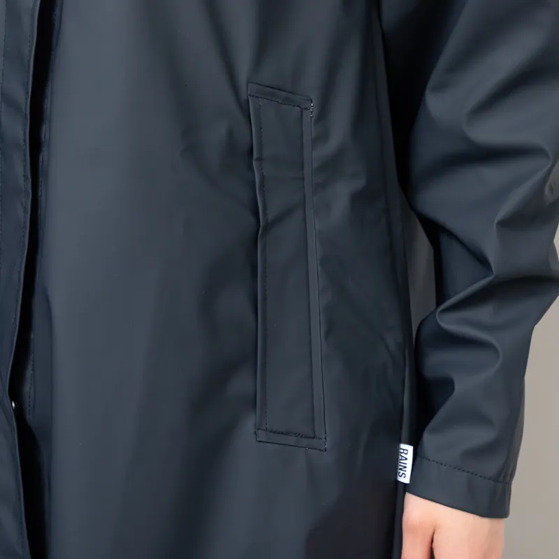 Rains Womens A-line Jacket Navy-7