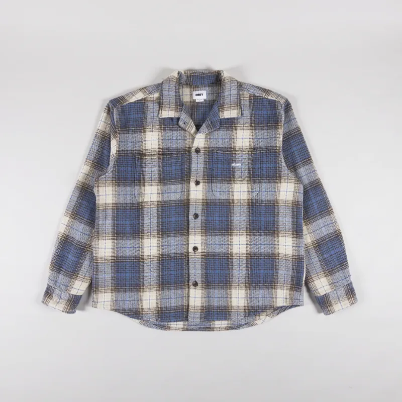 Obey Laurel Shirt Coronet Blue Multi