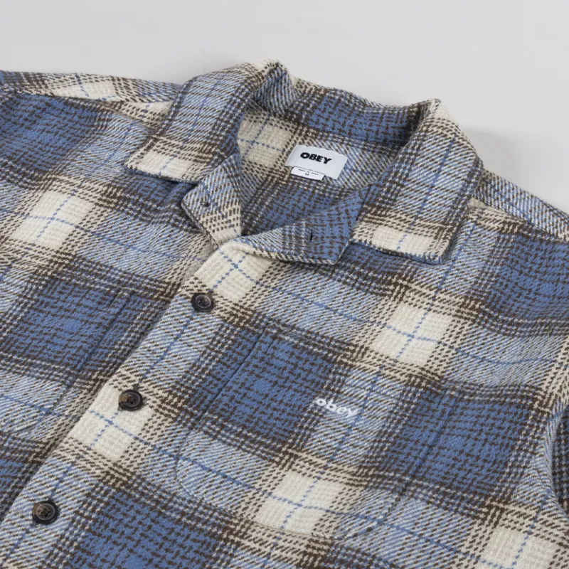 Obey Laurel Shirt Coronet Blue Multi-4