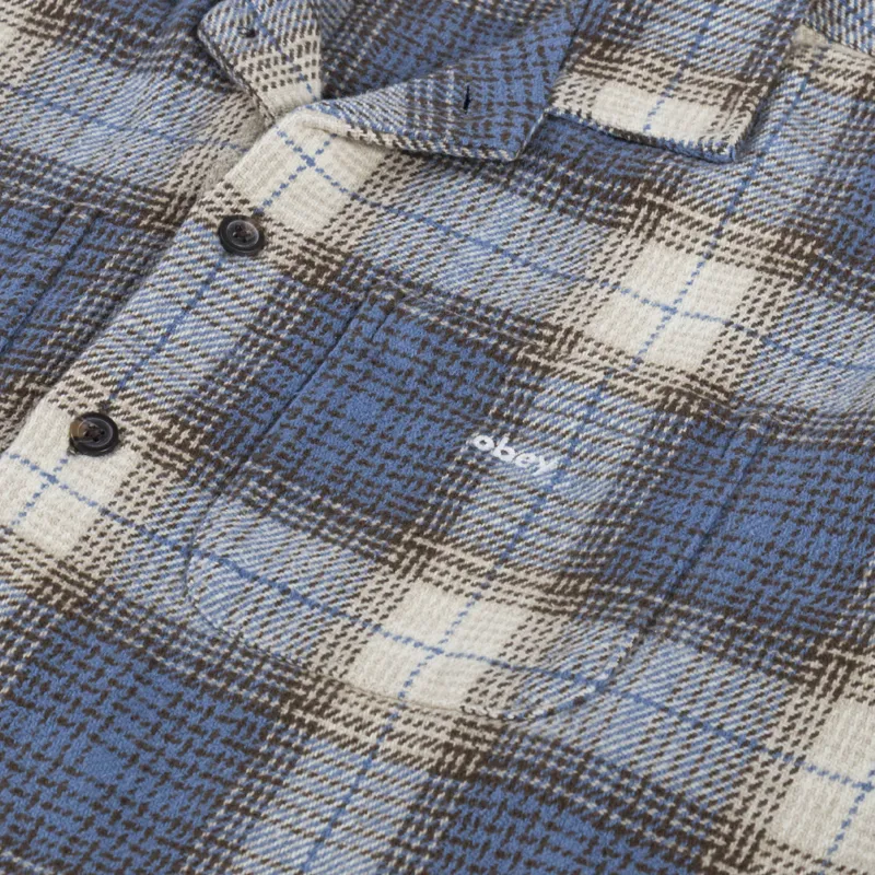 Obey Laurel Shirt Coronet Blue Multi-5