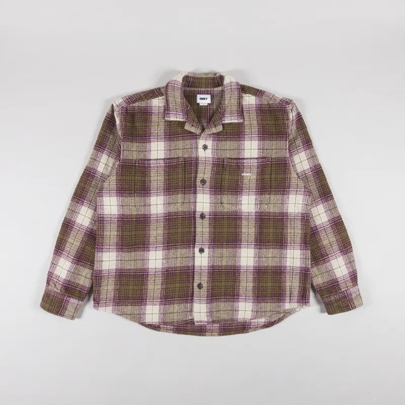 Obey Laurel Shirt Moss Green Multi