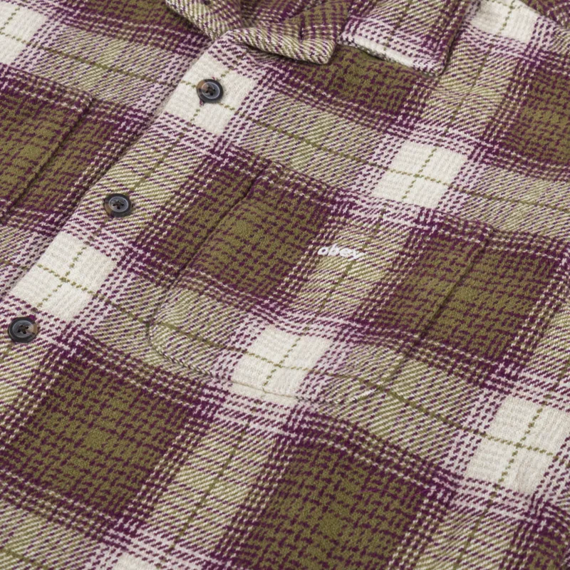 Obey Laurel Shirt Moss Green Multi-5