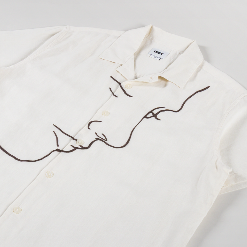 Obey Frances Woven Shirt Unbleached Multi-1