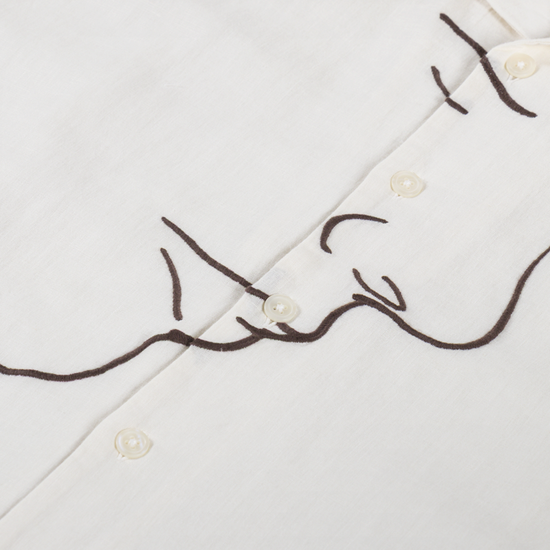 Obey Frances Woven Shirt Unbleached Multi-4