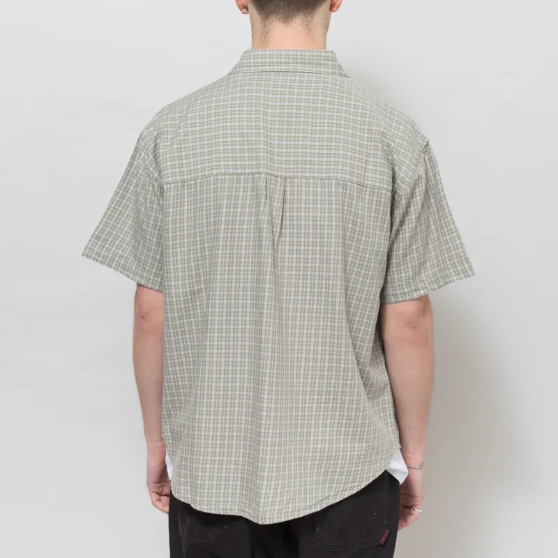 Obey Bigwig Ian Woven Shirt Dried Sage Multi-2