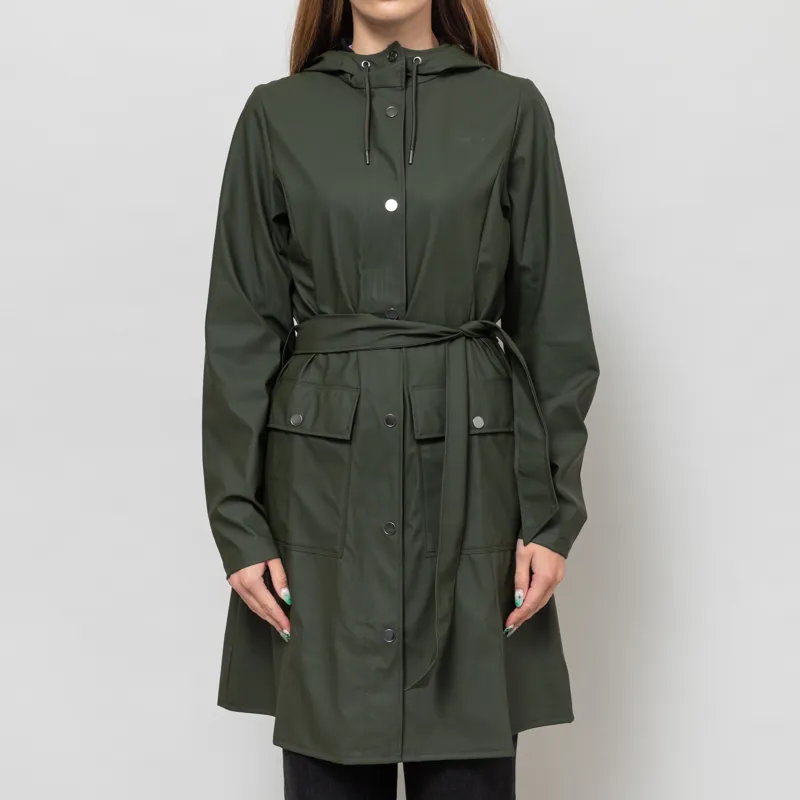 Rains Womens Curve Jacket Green