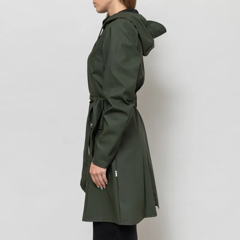 Rains Womens Curve Jacket Green-2