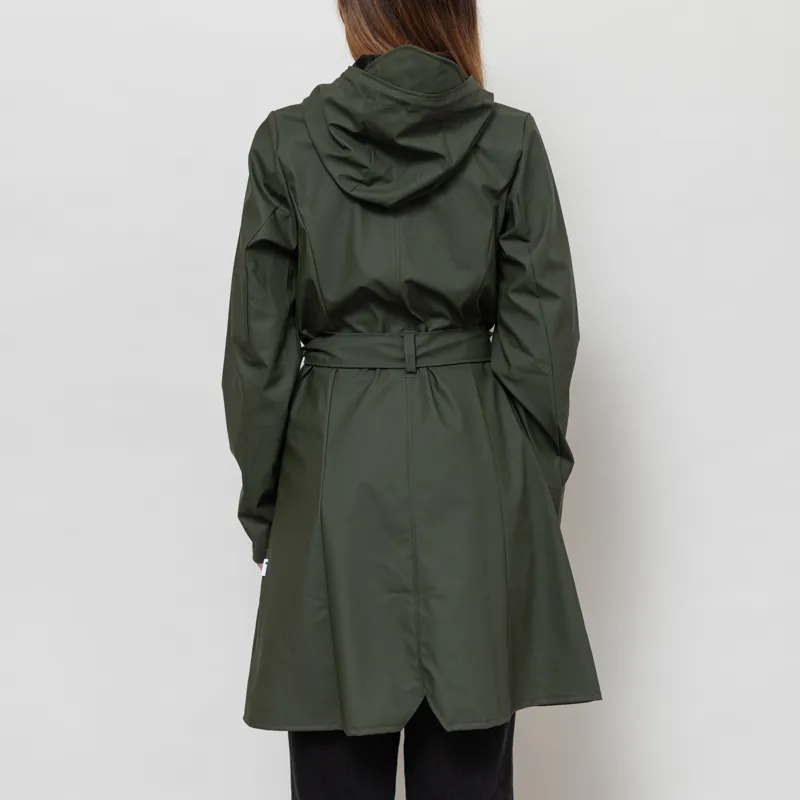 Rains Womens Curve Jacket Green-3