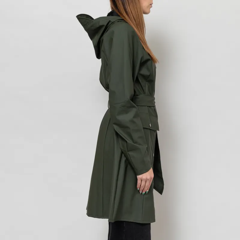 Rains Womens Curve Jacket Green-4