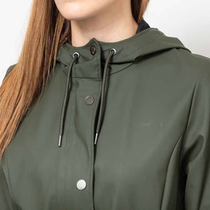 Rains Womens Curve Jacket Green-5