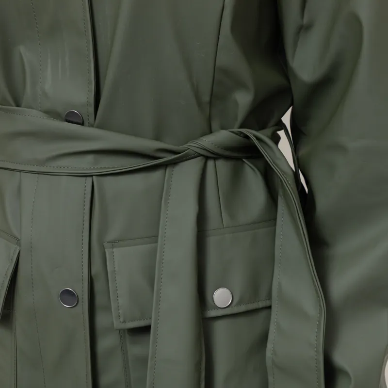 Rains Womens Curve Jacket Green-7