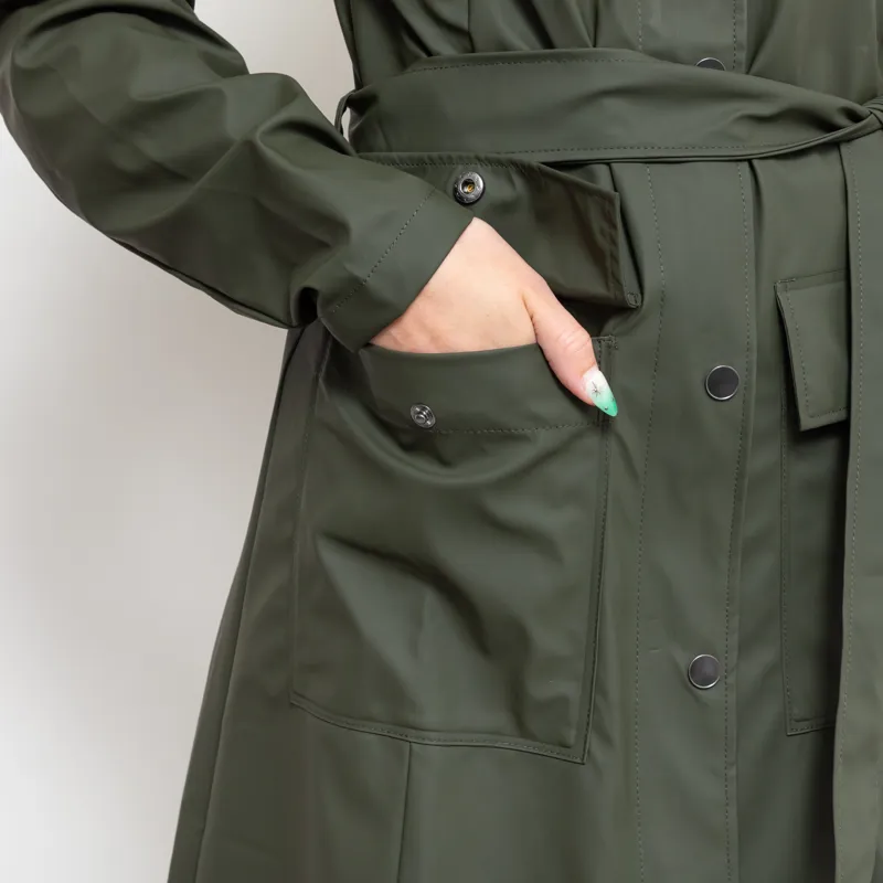 Rains Womens Curve Jacket Green-9