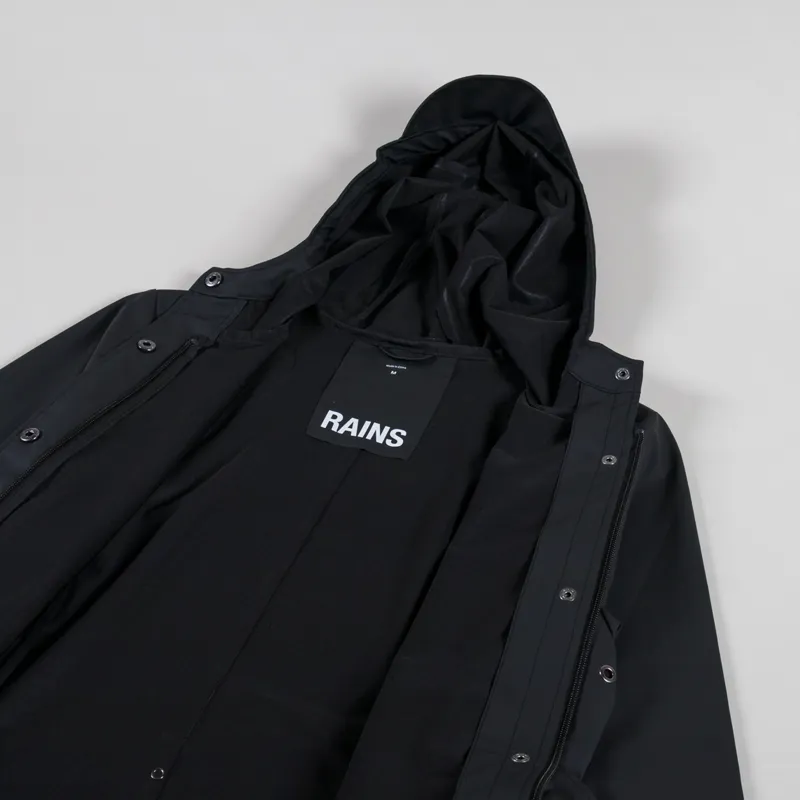 Rains Womens Curve Jacket Black-4