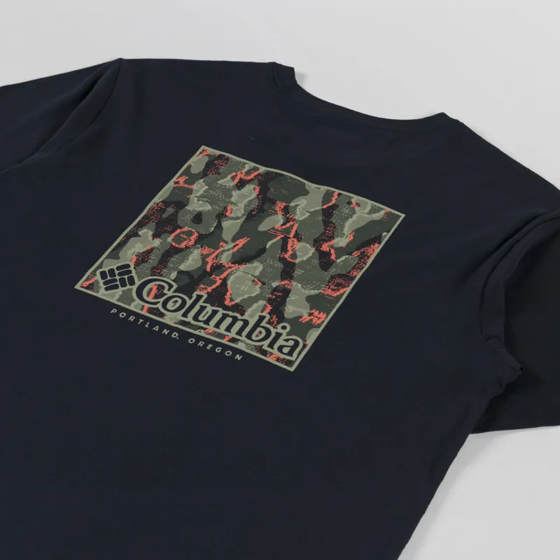 Columbia North Cascades T Shirt Black Framed Treebark-2