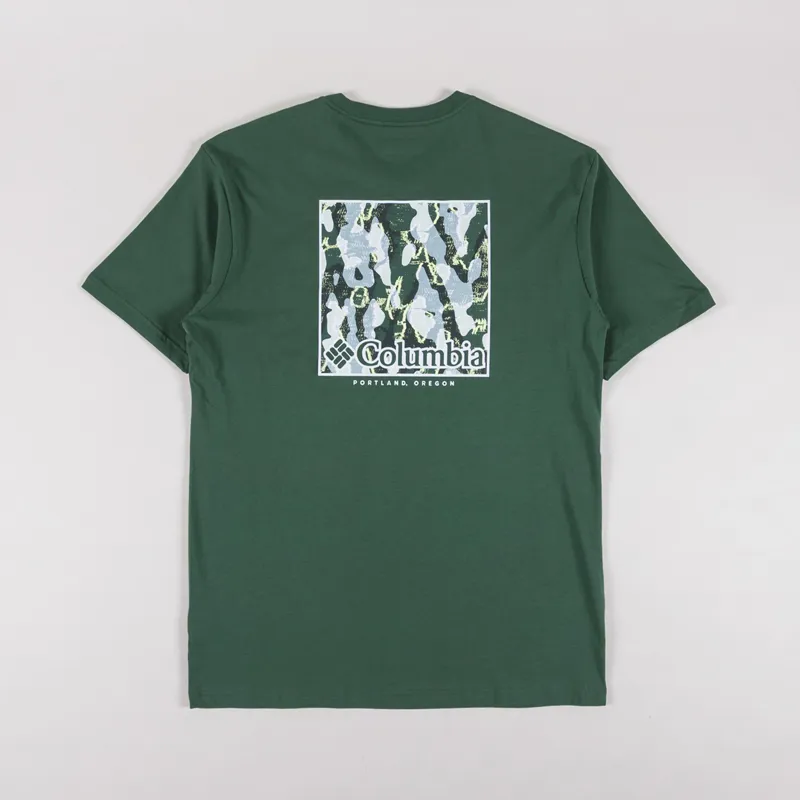 Columbia North Cascades T Shirt Rain Forest Framed Treebark