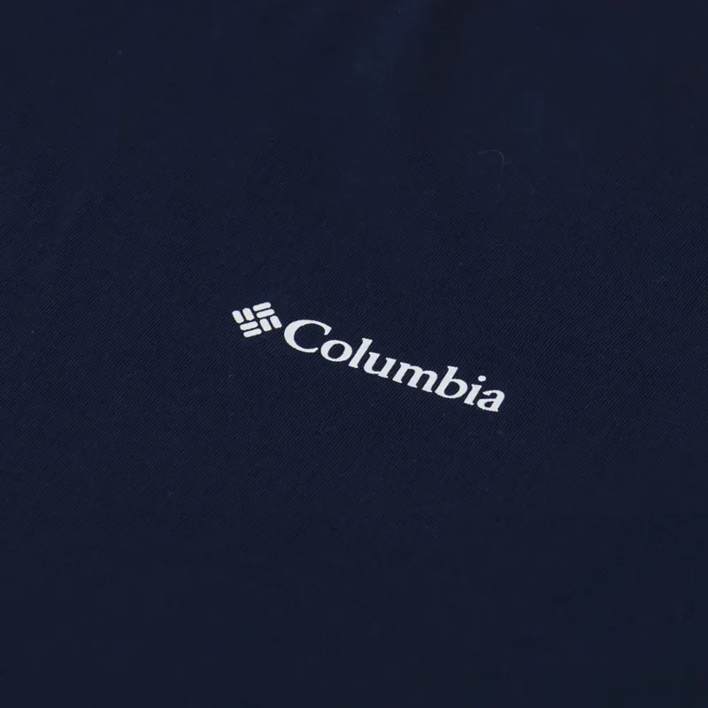 Columbia North Cascades T Shirt Collegiate Navy Framed Treebark-5