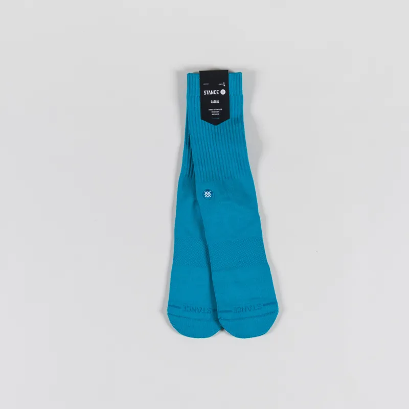 Stance Icon Crew Socks Teal Blue