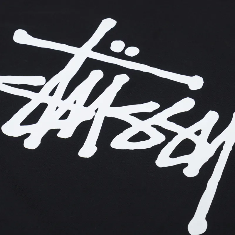 Stussy Basic Pigment Dyed T Shirt Black-4