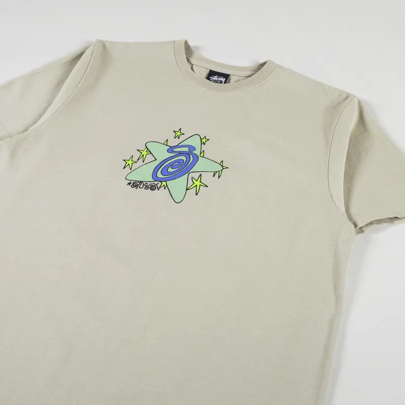 Stussy Galaxy T Shirt Khaki-3