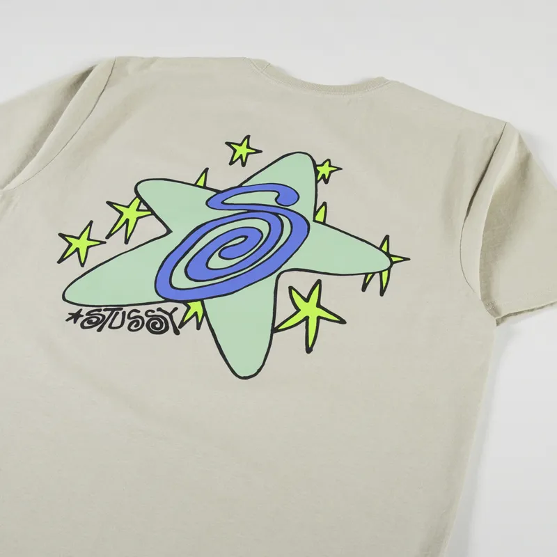 Stussy Galaxy T Shirt Khaki-2