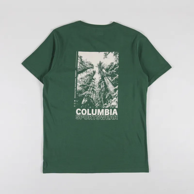 Columbia Rapid Ridge Back Graphic T Shirt II Rain Forest Amazing Heights