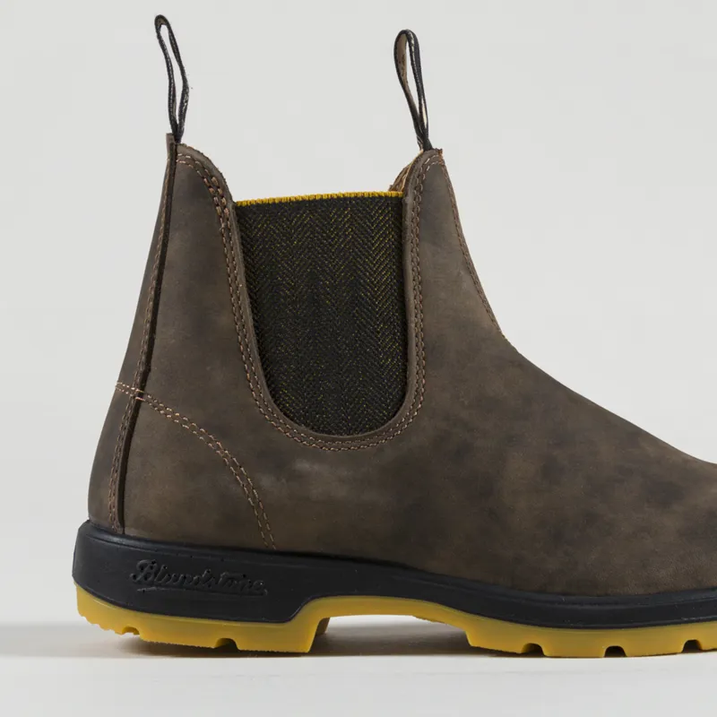 Blundstone Womens 1944 Chelsea Boots Rustic Brown Mustard-5