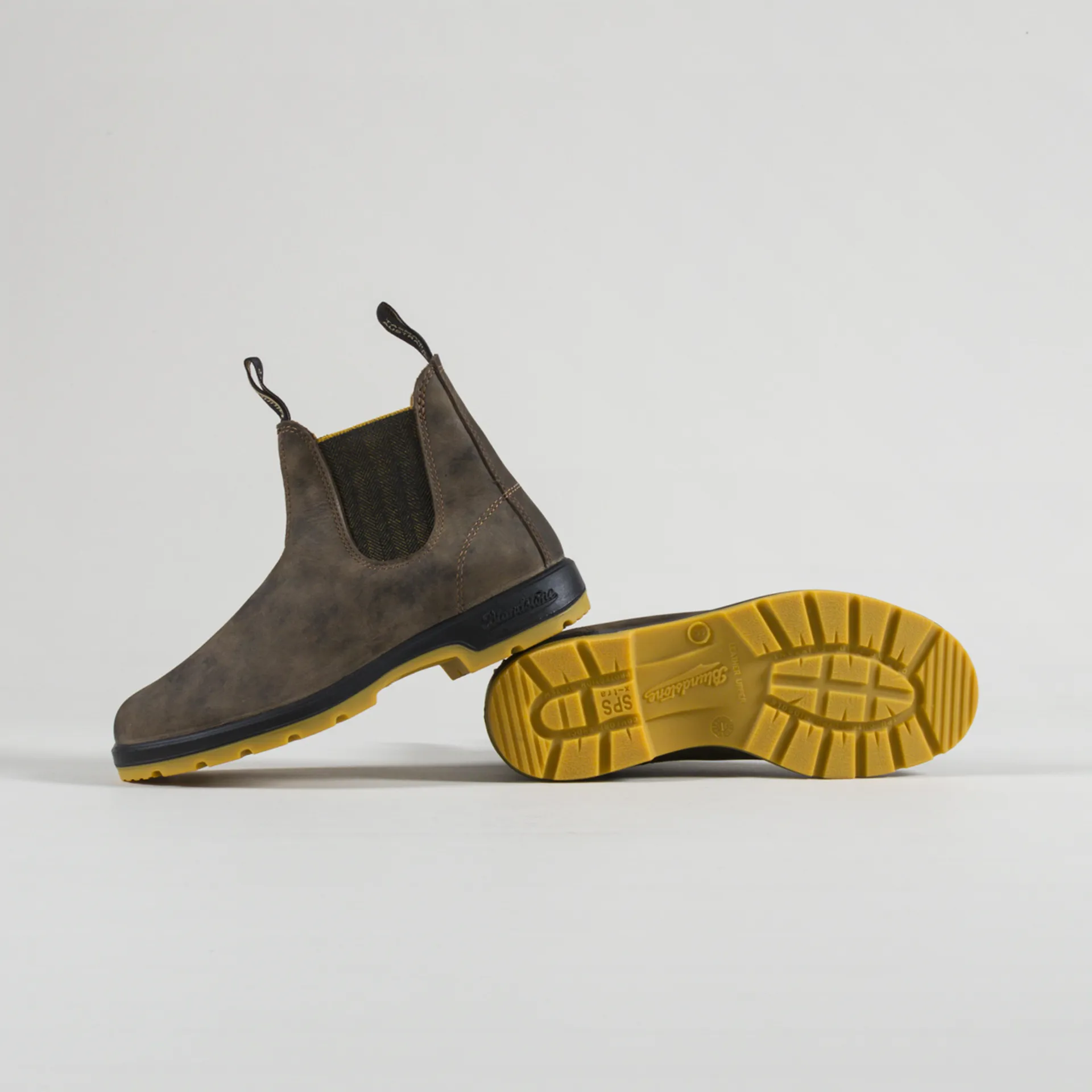 Blundstone Womens 1944 Chelsea Boots Rustic Brown Mustard Leather