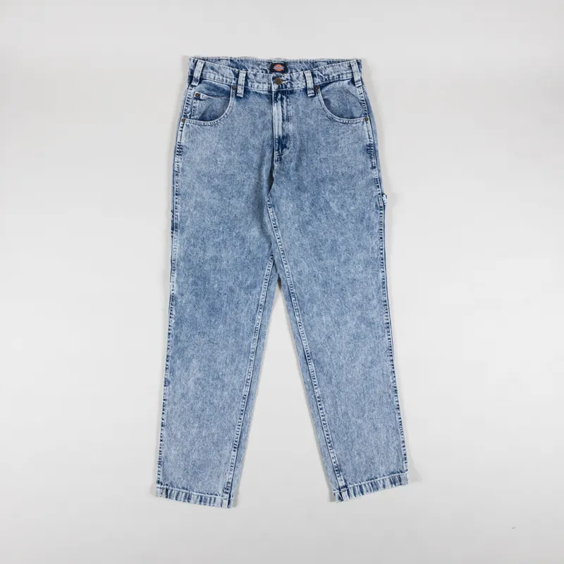 Dickies Garyville Denim Trousers Blue Marble Wash-1
