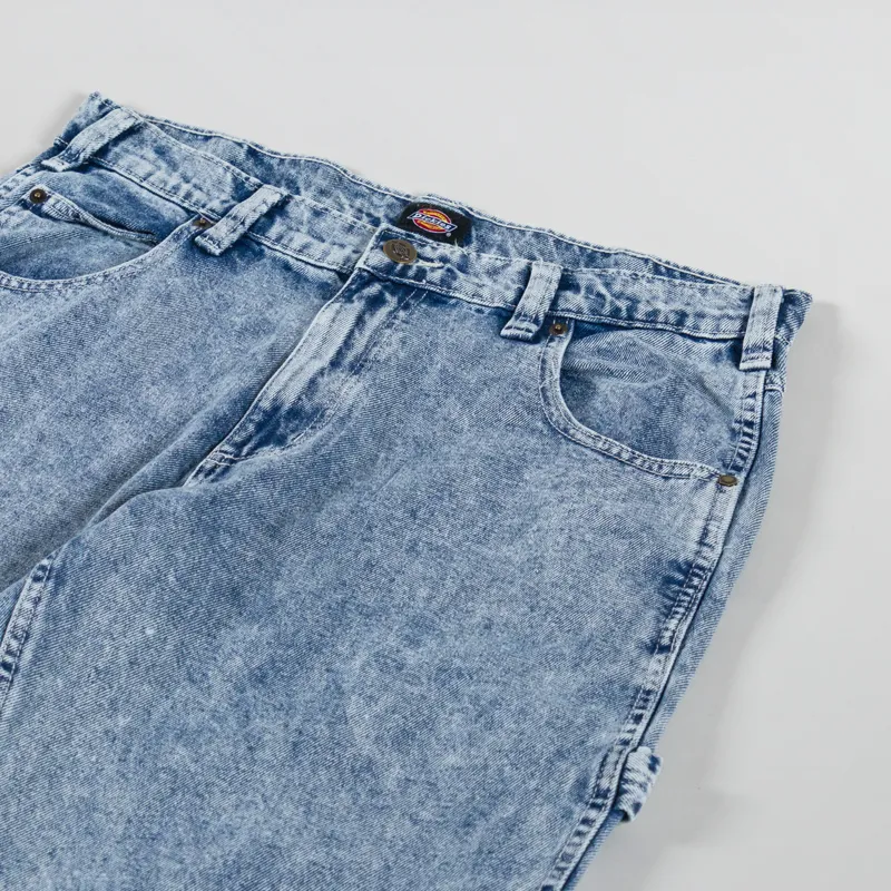 Dickies Garyville Denim Trousers Blue Marble Wash-4