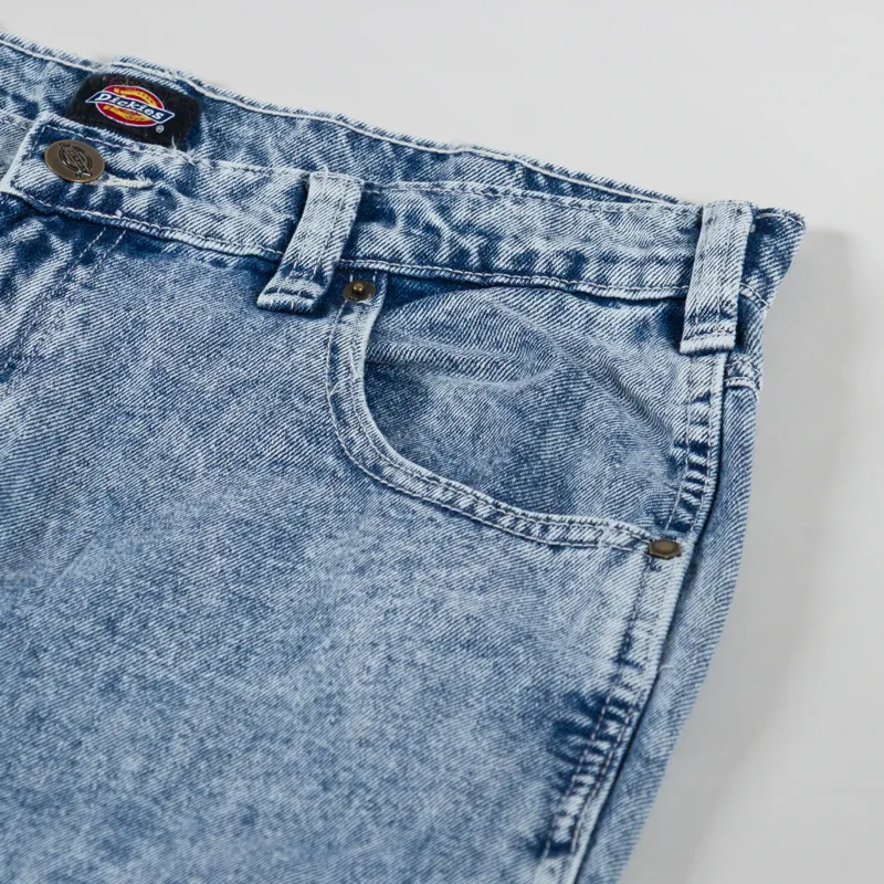 Dickies Garyville Denim Trousers Blue Marble Wash-8