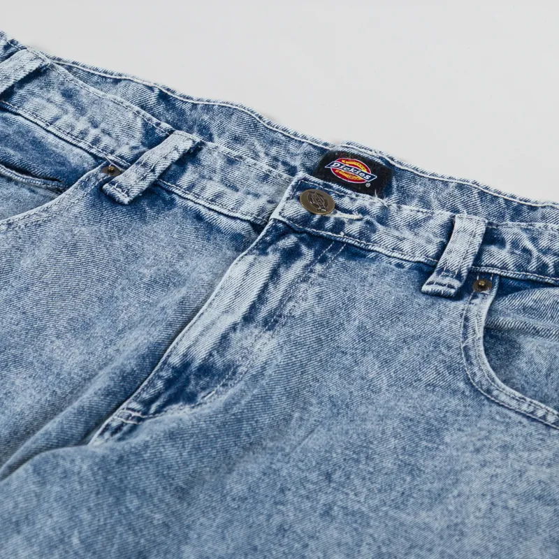 Dickies Garyville Denim Trousers Blue Marble Wash-9
