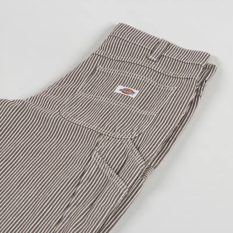 Dickies Mens Striped Garyville Hickory Pants Mushroom Brown