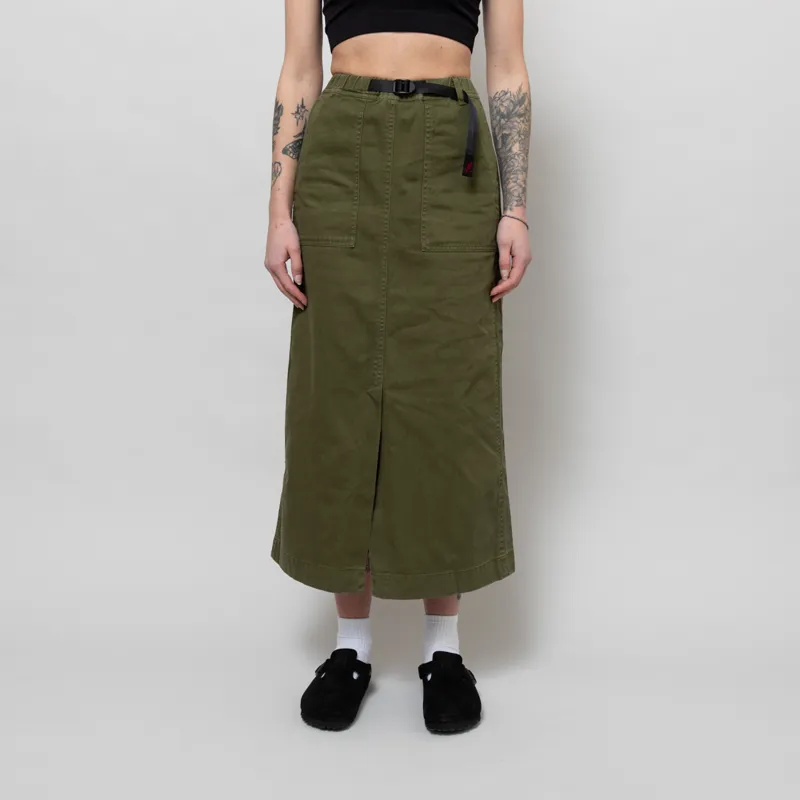 Gramicci Womens Long Baker Skirt Olive