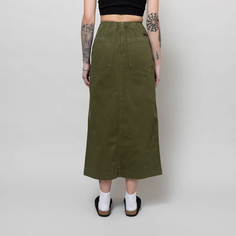 Gramicci Womens Long Baker Skirt Olive-3