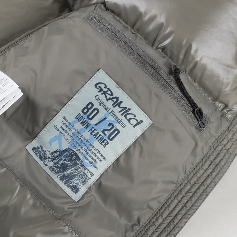 Gramicci Down Puffer Vest Seal Grey-7