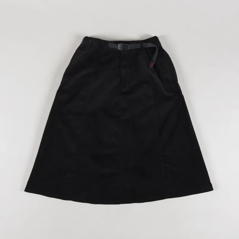Gramicci Womens Corduroy Paneled Midi Skirt Black