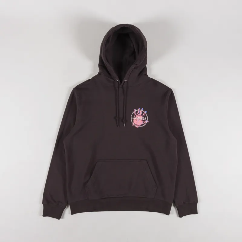 Gramicci Climbers Hand Hooded Sweatshirt Dark Brown-1