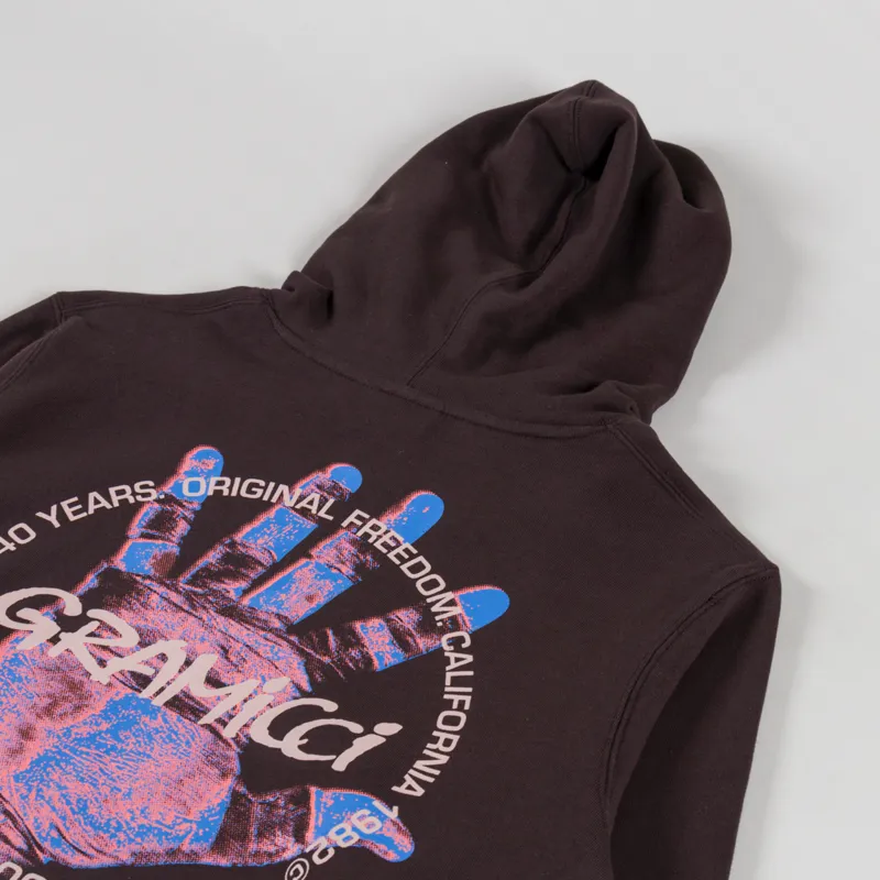 Gramicci Climbers Hand Hooded Sweatshirt Dark Brown-2