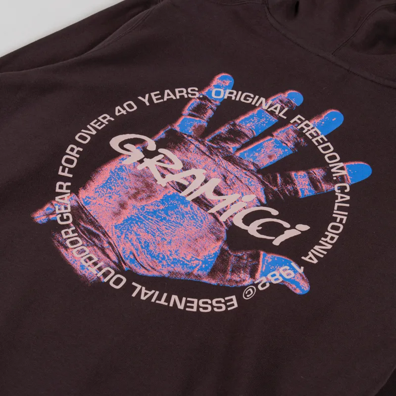 Gramicci Climbers Hand Hooded Sweatshirt Dark Brown-4