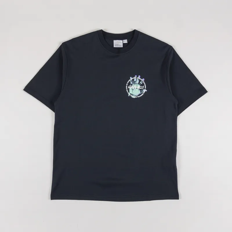 Gramicci Climbers Hand T Shirt Vintage Black-1