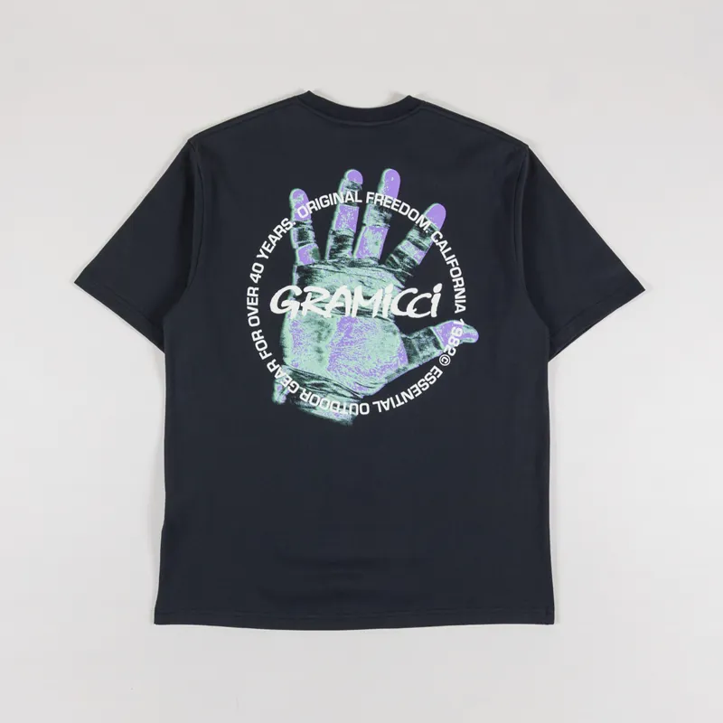 Gramicci Climbers Hand T Shirt Vintage Black