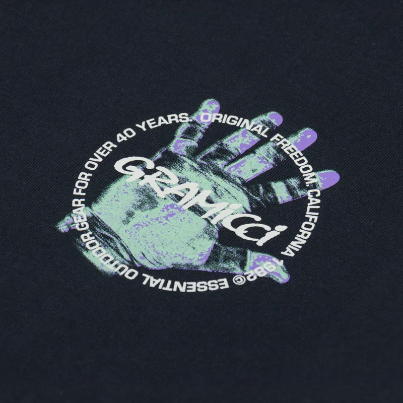 Gramicci Climbers Hand T Shirt Vintage Black-5