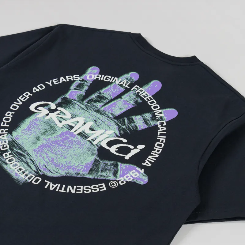Gramicci Climbers Hand T Shirt Vintage Black-2