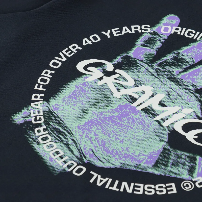 Gramicci Climbers Hand T Shirt Vintage Black-4