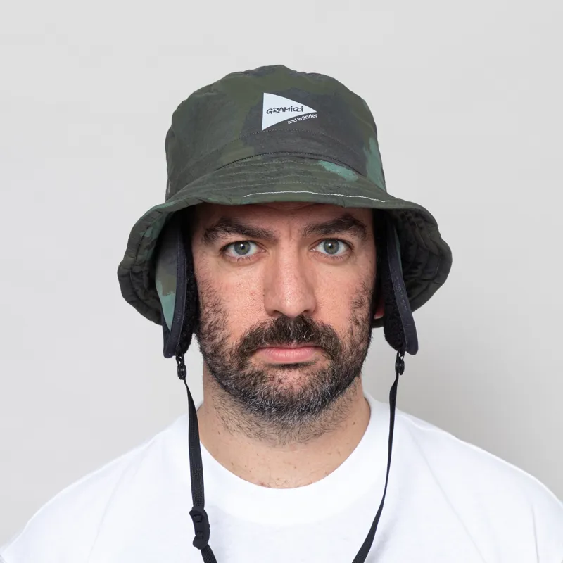Gramicci x And Wander Padded Hat Camo-1