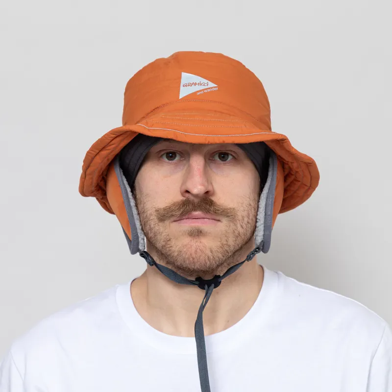 Gramicci x And Wander Padded Hat Orange-1