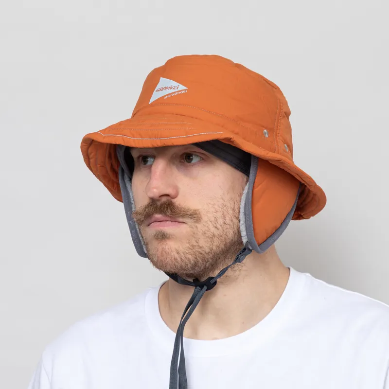 Gramicci x And Wander Padded Hat Orange