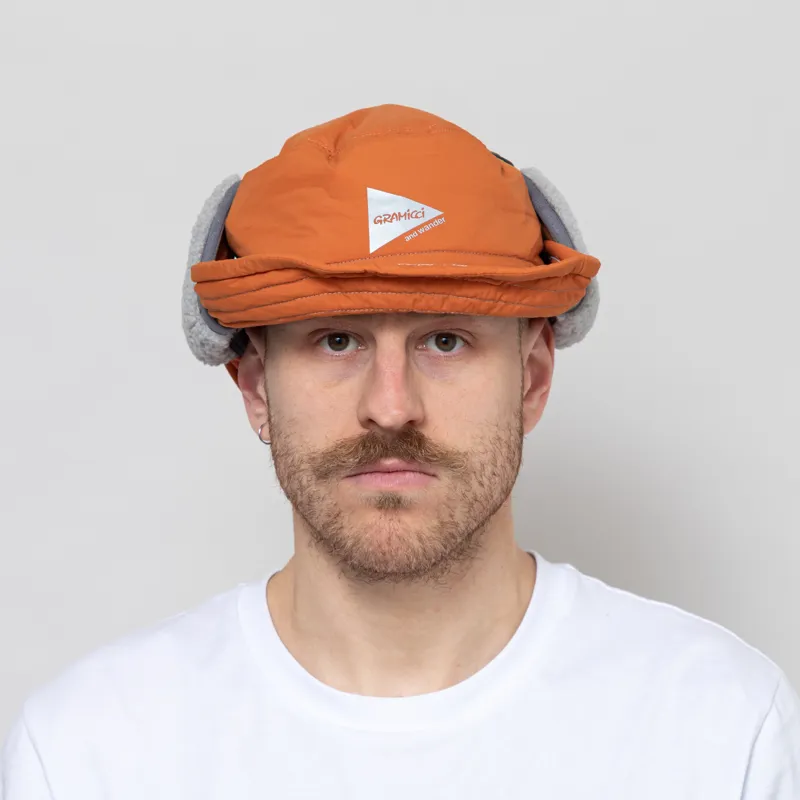 Gramicci x And Wander Padded Hat Orange-2