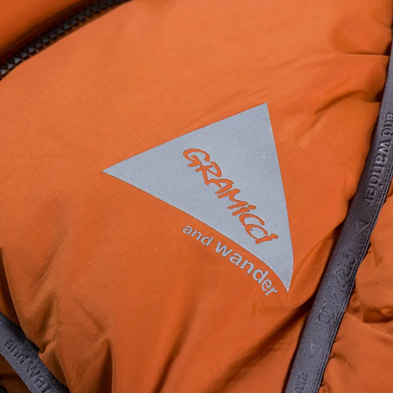 Gramicci x And Wander Down Jacket Orange-10