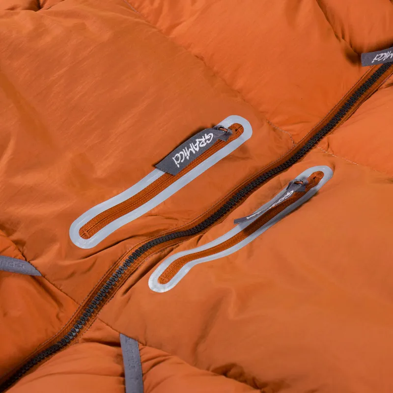 Gramicci x And Wander Mens Down Insulated Puffer Jacket Orange Gramicci x And Wander Mens Down Insulated Puffer Jacket Orange